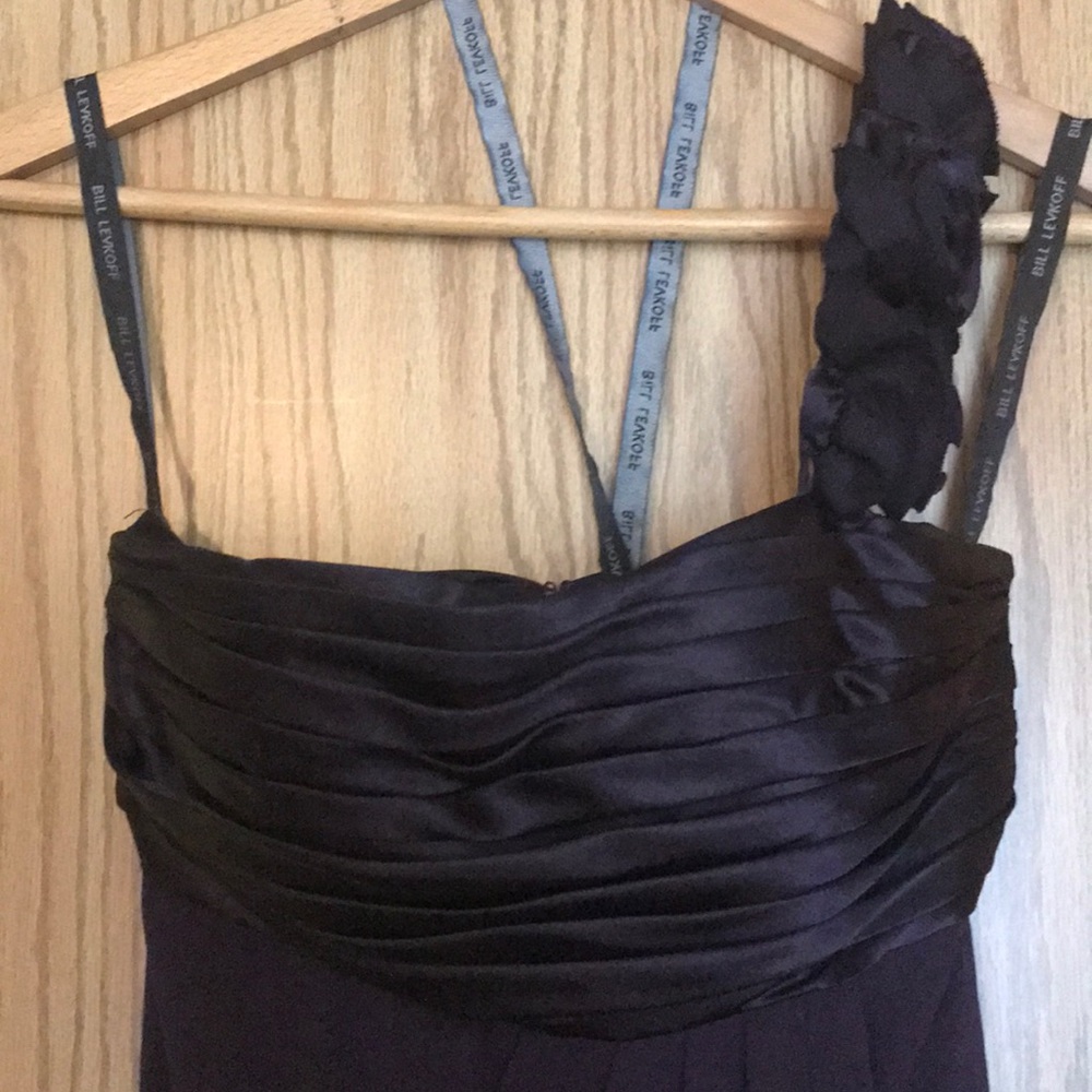 Deep purple floor length formal gown